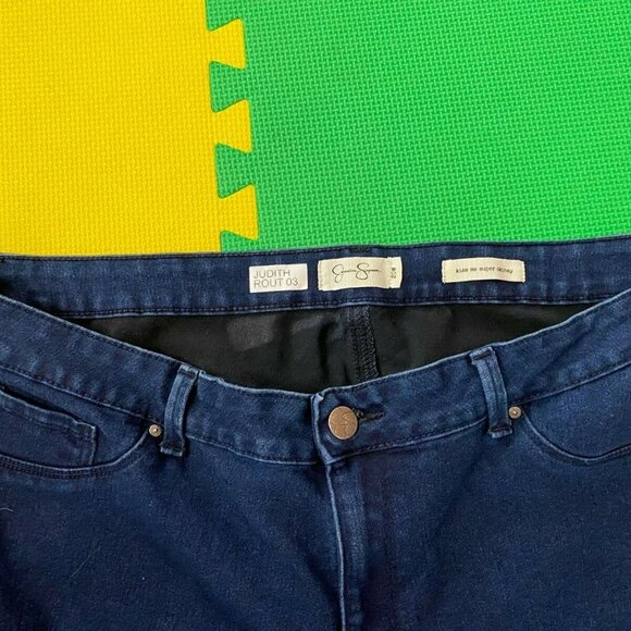 Jessica Simpson Pants Women Size 20W Kiss Me Supper Skinny Judith Rout 03 Navy - Picture 4 of 8